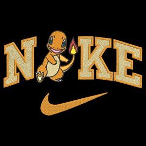 Nike Pokemon Charmander HOODIE Embroidered Adult Unisex Hooded Sweatshirt